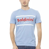 Baldinini Trend Blå Bomuld T-Shirt