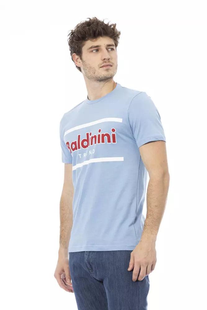 Baldinini Trend Blå Bomuld T-Shirt-Modeoutlet