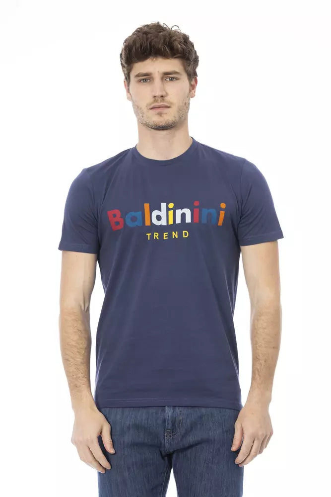 Baldinini Trend Blå Bomuld T-Shirt-Modeoutlet