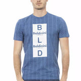 Baldinini Trend Blå Bomuld T-Shirt-Modeoutlet