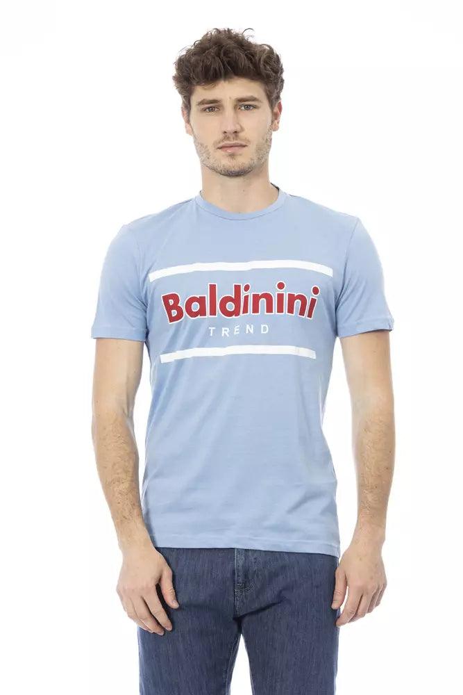 Baldinini Trend Blå Bomuld T-Shirt-Modeoutlet