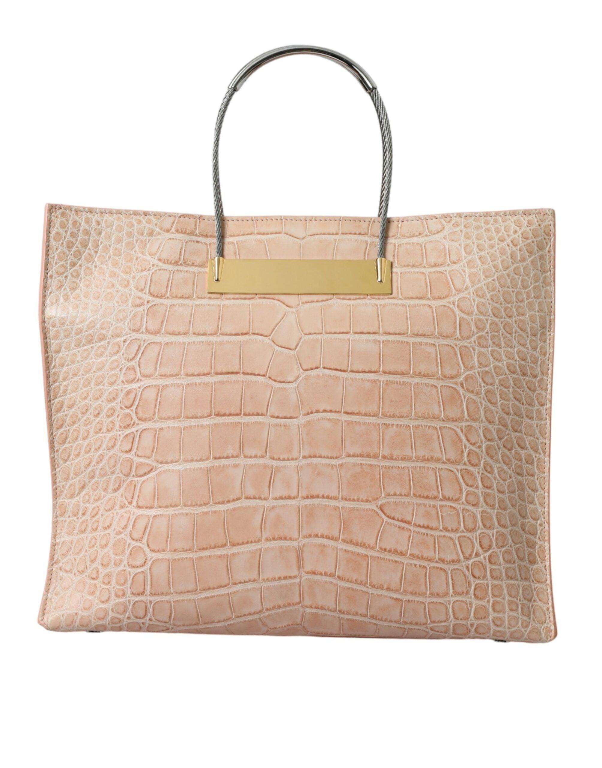 Balenciaga Alligator Leather Chic Pink Tote Bag-Modeoutlet