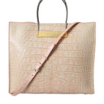 Balenciaga Alligator Leather Chic Pink Tote Bag-Modeoutlet