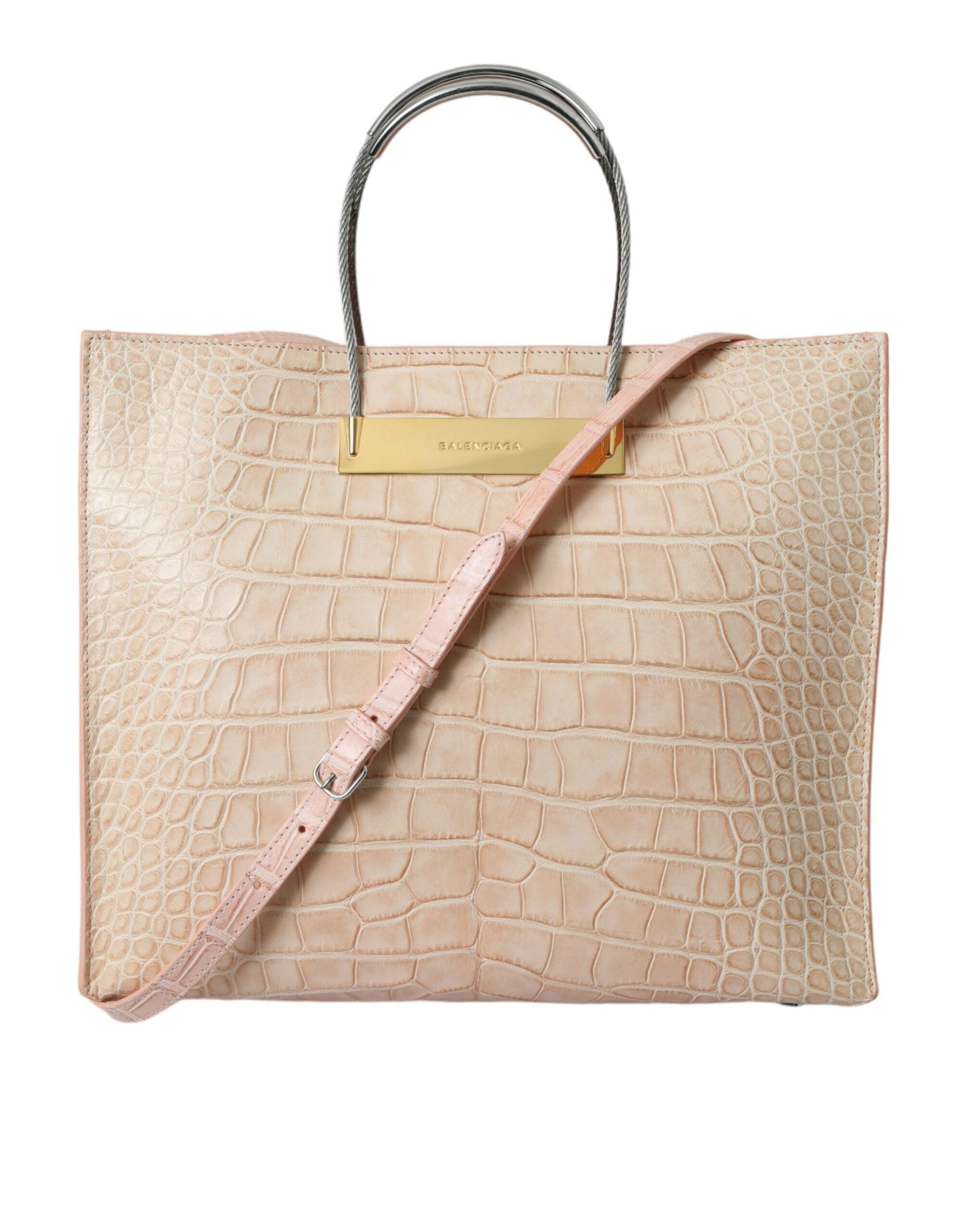 Balenciaga Alligator Leather Chic Pink Tote Bag-Modeoutlet