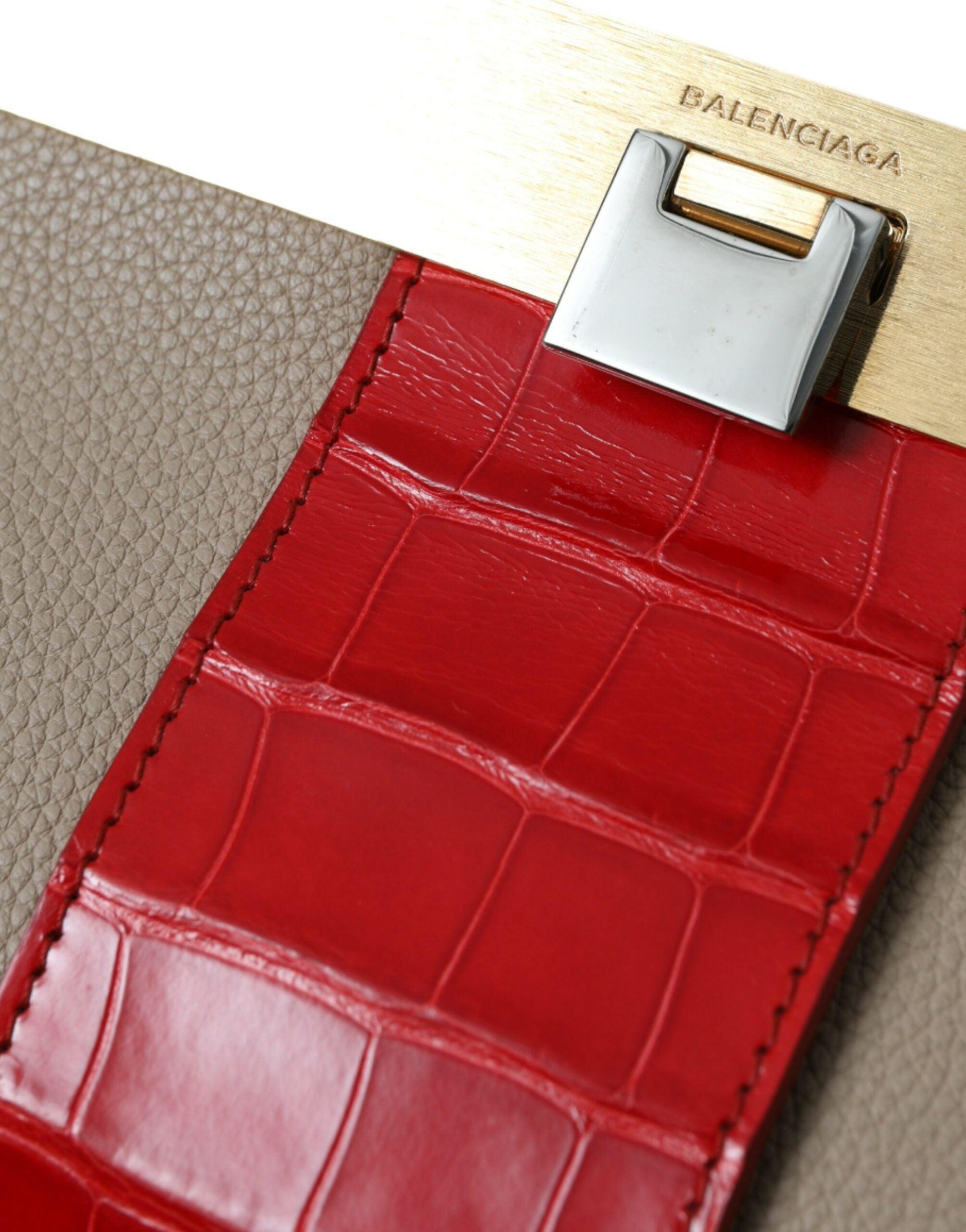 Balenciaga Two Tone Exotic Leather Clutch-Modeoutlet