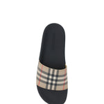 Burberry Brown Rubber Slides Sandalers-Modeoutlet