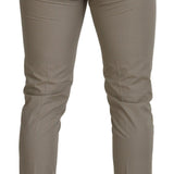 Dolce & Gabbana Beige Bomuld Slim Bukser & Jeans-Modeoutlet