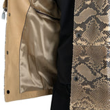 Dolce & Gabbana Beige Exotic Leather Biker Blouson Jacket-Modeoutlet