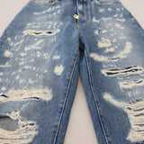 Dolce & Gabbana Blå Washed Bomuld Bukser & Jeans-Modeoutlet