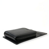 Dolce & Gabbana Black Calf Leather Zip Logo Shoulder Neck Strap Wallet-Modeoutlet