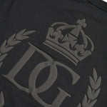 Dolce & Gabbana Black Logo Embossed Crew Neck Short Sleeves T-shirt-Modeoutlet