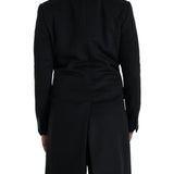 Dolce & Gabbana Black Single Breasted Trench Coat Jacket-Modeoutlet