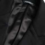 Dolce & Gabbana Black Single Breasted Trench Coat Jacket-Modeoutlet