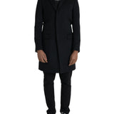 Dolce & Gabbana Black Single Breasted Trench Coat Jacket-Modeoutlet