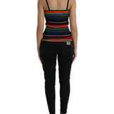 Dolce & Gabbana Chic Striped Spaghetti Strap Tank Top-Modeoutlet