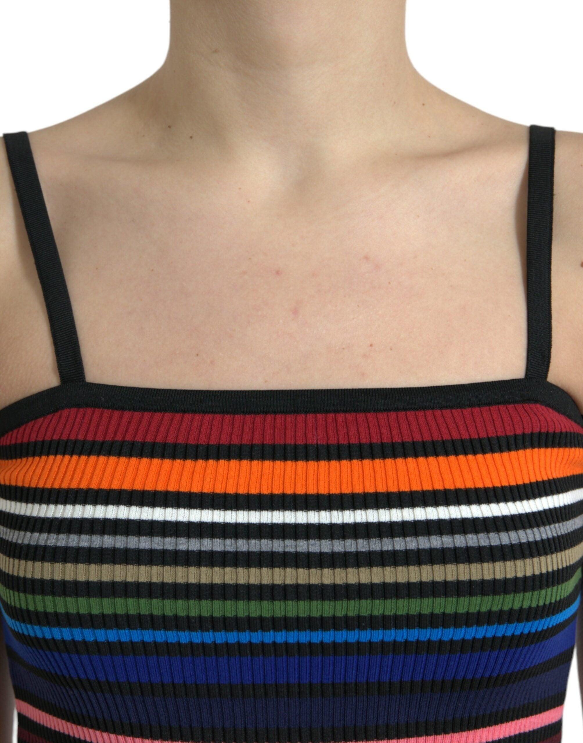 Dolce & Gabbana Chic Striped Spaghetti Strap Tank Top-Modeoutlet