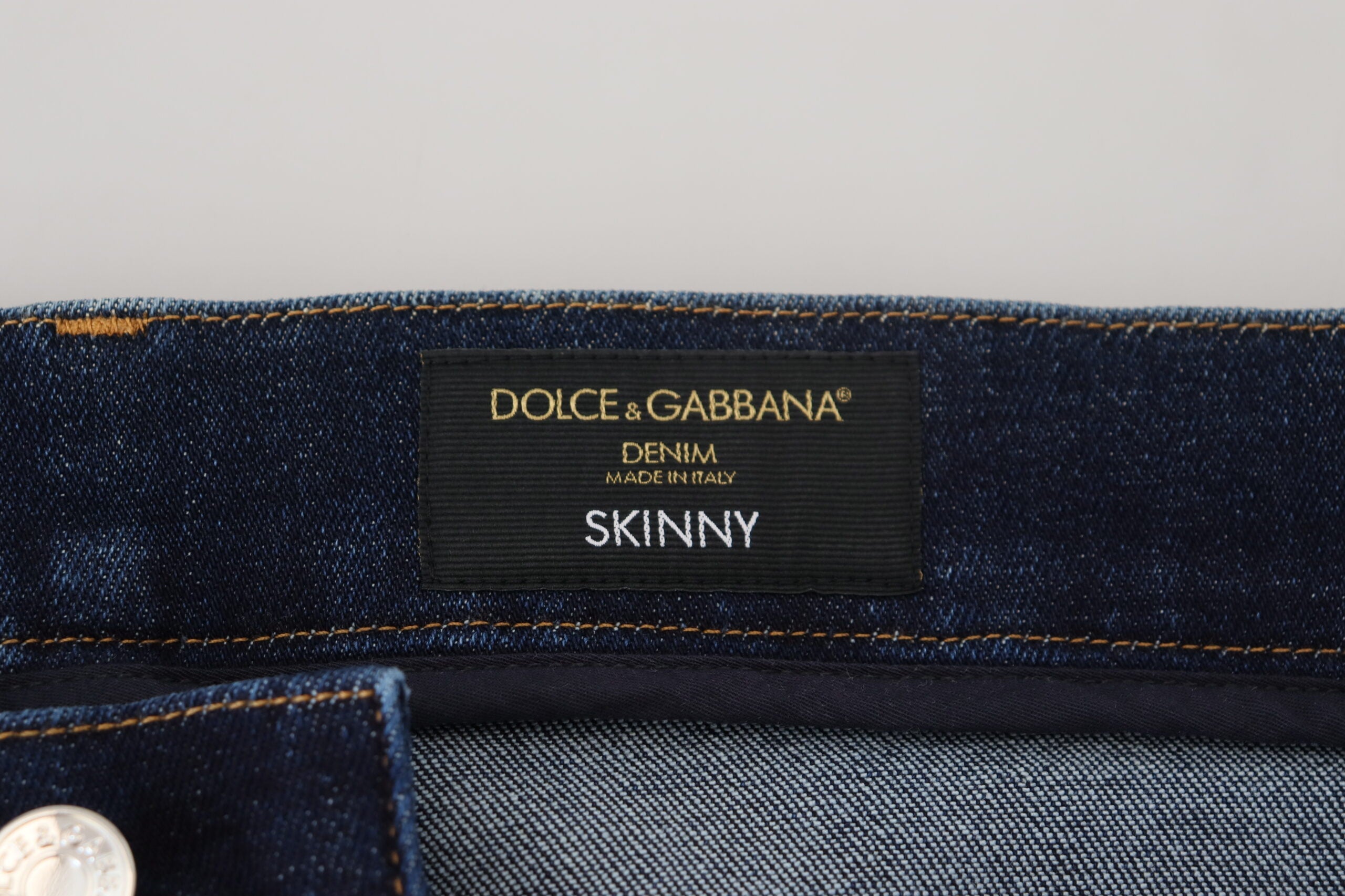 Dolce & Gabbana Dark Blå Bomuld Bukser & Jeans-Modeoutlet