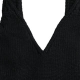 Dolce & Gabbana Elegant Black Cashmere Bustier Crop Top-Modeoutlet