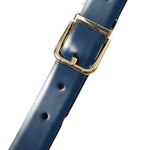 Dolce & Gabbana Elegant Blue Leather Belt with Metal Buckle-Modeoutlet