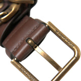 Dolce & Gabbana Elegant Calf Leather Belt with Metal Buckle Closure-Modeoutlet