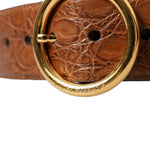 Dolce & Gabbana Elegant Exotic Leather Belt - Rich Brown-Modeoutlet