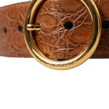 Dolce & Gabbana Elegant Exotic Leather Belt - Rich Brown-Modeoutlet