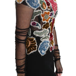 Dolce & Gabbana Elegant Floral Applique Long Sleeve Top-Modeoutlet