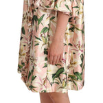 Dolce & Gabbana Elegant Floral Ruffled Silk Long Coat-Modeoutlet