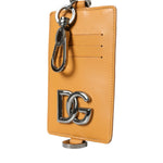 Dolce & Gabbana Elegant Orange Calf Leather Card Holder-Modeoutlet