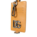 Dolce & Gabbana Elegant Orange Calf Leather Card Holder-Modeoutlet