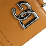 Dolce & Gabbana Elegant Orange Calf Leather Card Holder-Modeoutlet