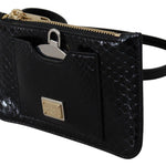 Dolce & Gabbana Elegant Python Pattern Leather Wristlet Wallet-Modeoutlet