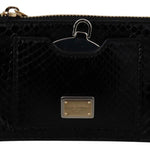 Dolce & Gabbana Elegant Python Pattern Leather Wristlet Wallet-Modeoutlet