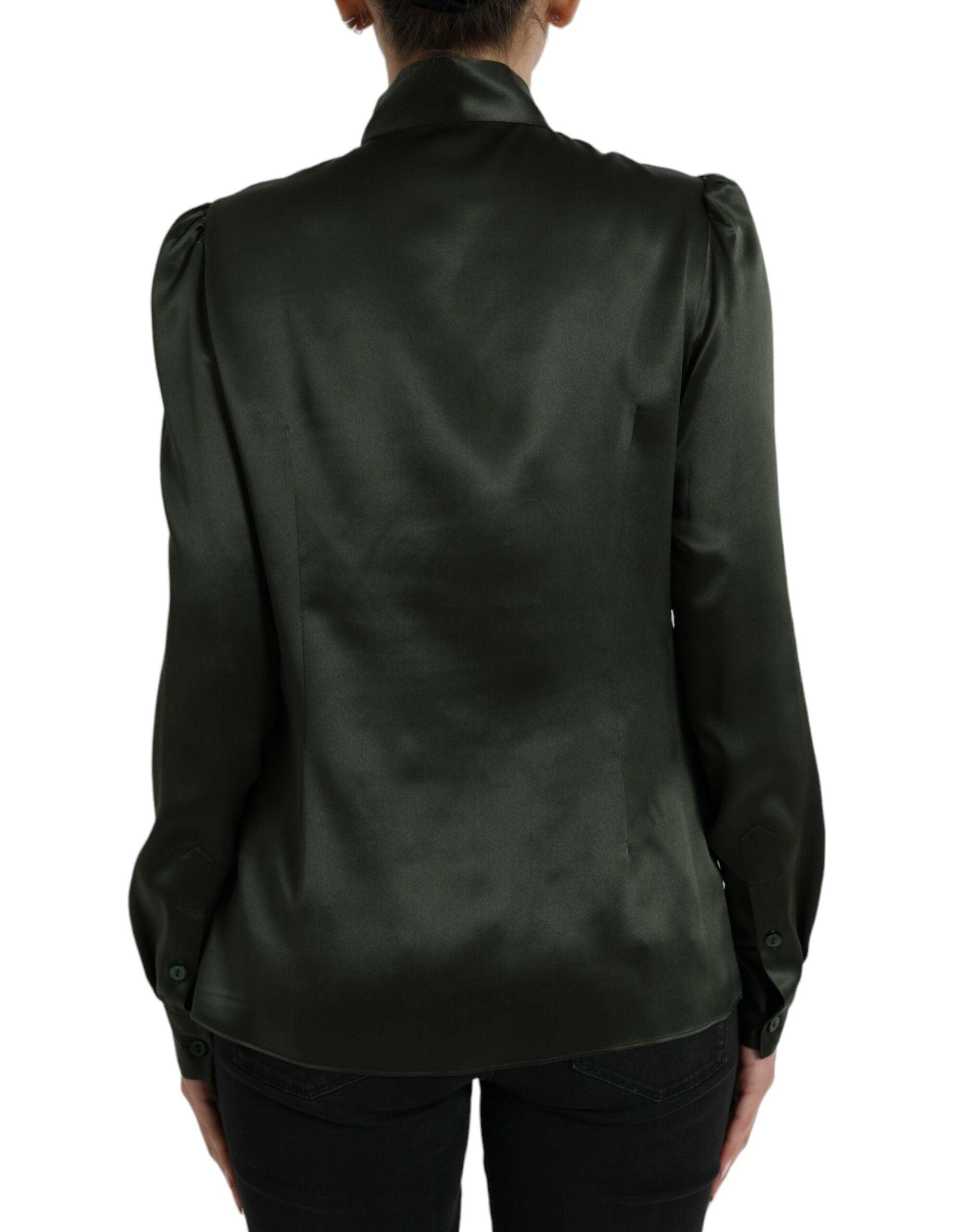 Dolce & Gabbana Elegant Silk Ascot Collar Blouse-Modeoutlet