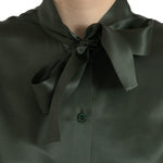 Dolce & Gabbana Elegant Silk Ascot Collar Blouse-Modeoutlet