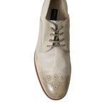 Dolce & Gabbana Elegant White Calfskin Derby Sko-Modeoutlet