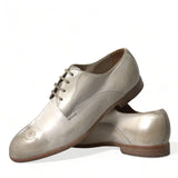 Dolce & Gabbana Elegant White Calfskin Derby Sko-Modeoutlet