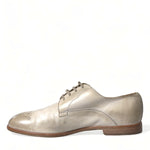 Dolce & Gabbana Elegant White Calfskin Derby Sko-Modeoutlet