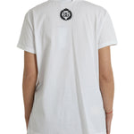 Dolce & Gabbana Elegant White Cotton Tee with Necklace Detail-Modeoutlet