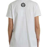 Dolce & Gabbana Elegant White Cotton Tee with Necklace Detail-Modeoutlet