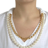 Dolce & Gabbana Elegant White Cotton Tee with Necklace Detail-Modeoutlet