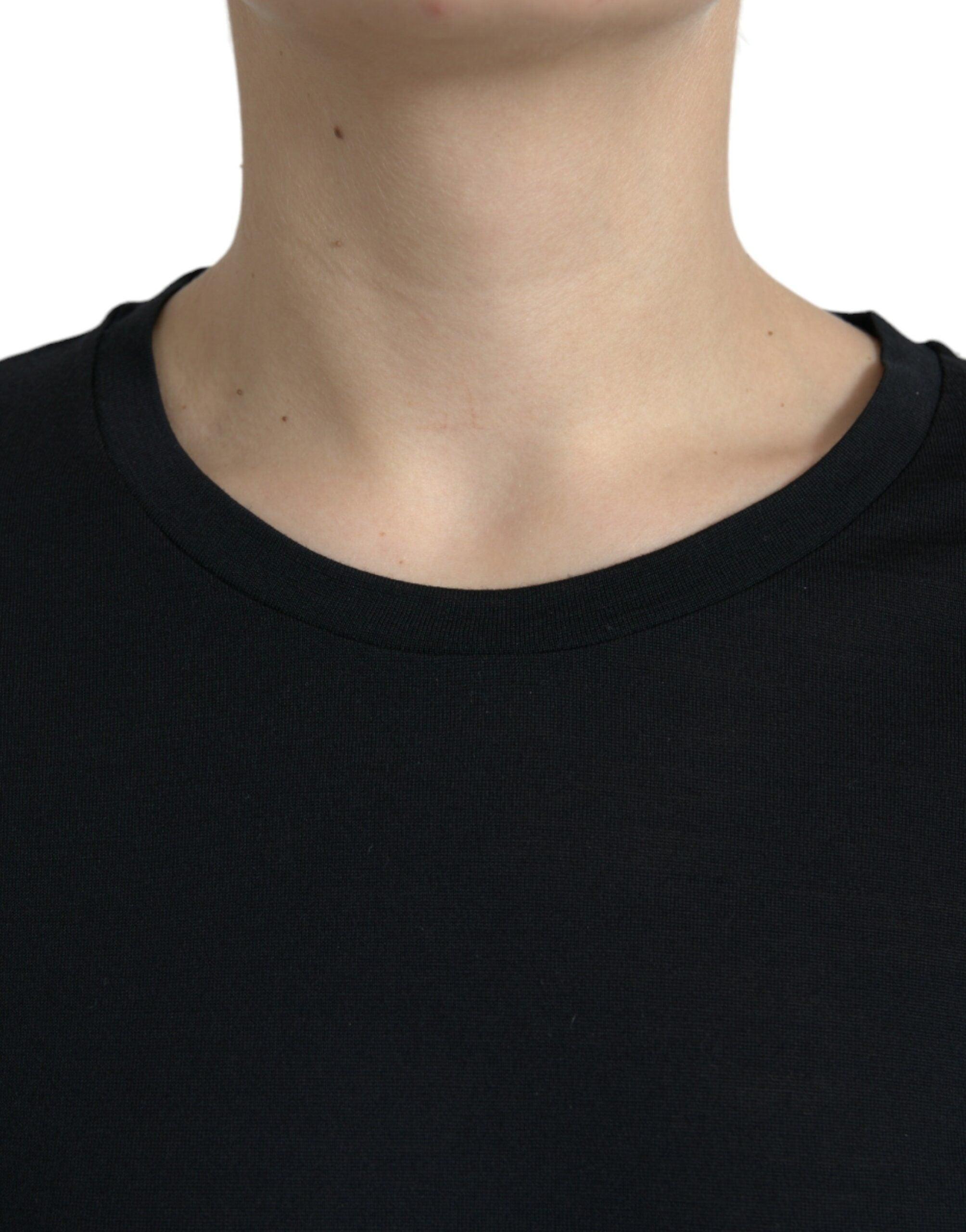 Dolce & Gabbana Elegant Wool Crew Neck Tee-Modeoutlet