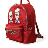 Dolce & Gabbana Embellished Red Backpack with Gold Detailing-Modeoutlet