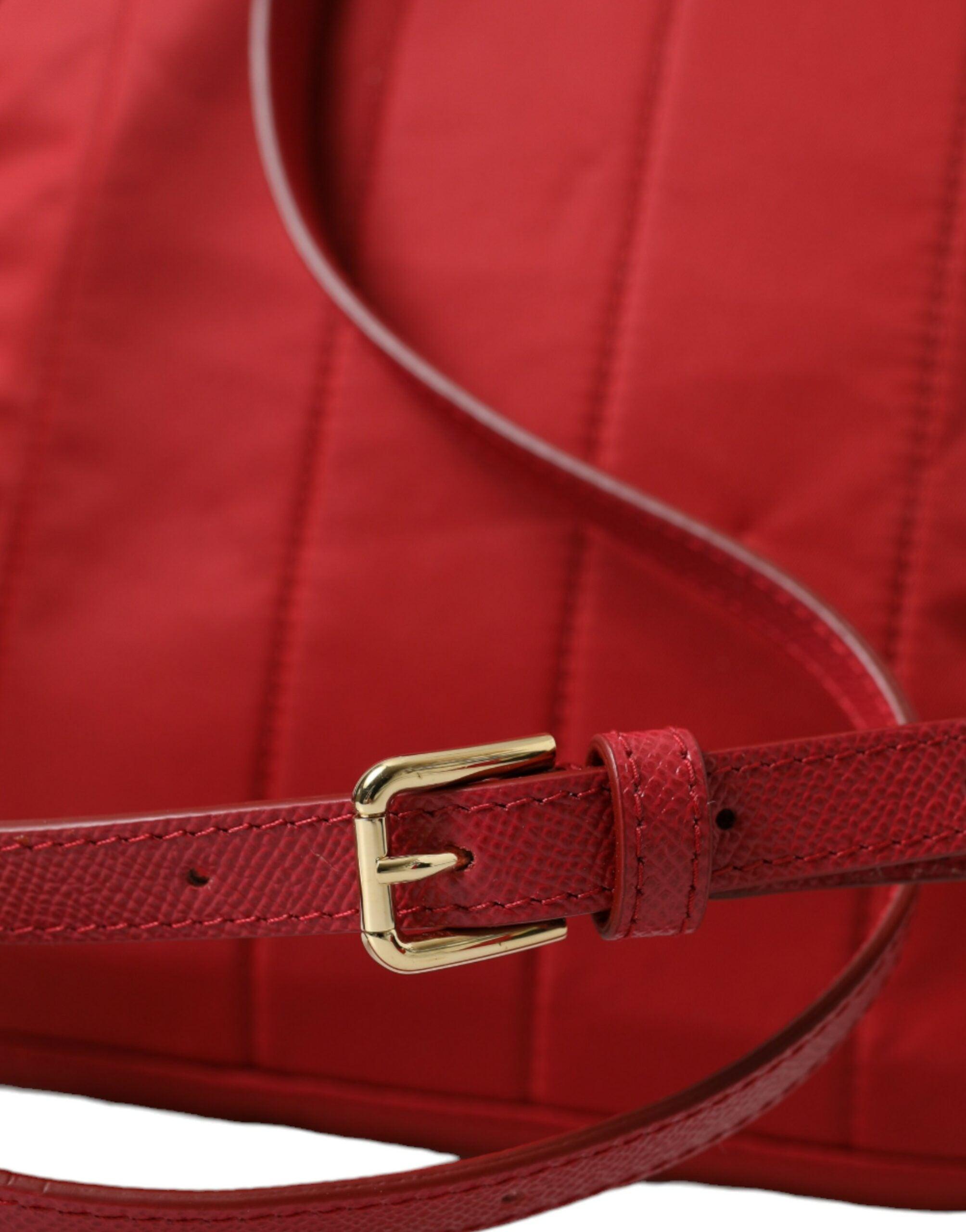 Dolce & Gabbana Embellished Red Backpack with Gold Detailing-Modeoutlet