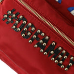 Dolce & Gabbana Embellished Red Backpack with Gold Detailing-Modeoutlet