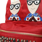 Dolce & Gabbana Embellished Red Backpack with Gold Detailing-Modeoutlet