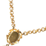 Dolce & Gabbana Gold Brass Chain Pearl Pendant Charm Necklace-Modeoutlet