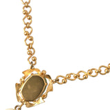 Dolce & Gabbana Gold Brass Chain Pearl Pendant Charm Necklace-Modeoutlet