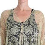 Dolce & Gabbana Golden Floral Lace Kaftan Sundress-Modeoutlet