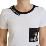 Dolce & Gabbana Hvid Bomuld T-shirt-Modeoutlet